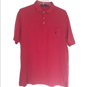 Men Ralph Lauren Polo Shirt XL Red